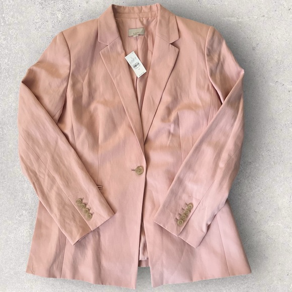 LOFT Women's Pink Blazer Suit Jacket - Picture 15 of 15